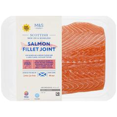 M&S Scottish Salmon Fillet Joint Skin On 500g