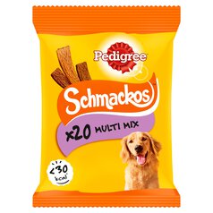 Pedigree Schmackos Adult Dog Treats Meat Mix 20 x 8g