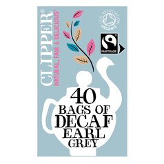 Clipper Organic & Fairtrade Decaffeinated Earl Grey Tea 40 per pack