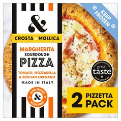 Crosta & Mollica Margherita 2 Mini Sourdough Pizzas 2 x 211g