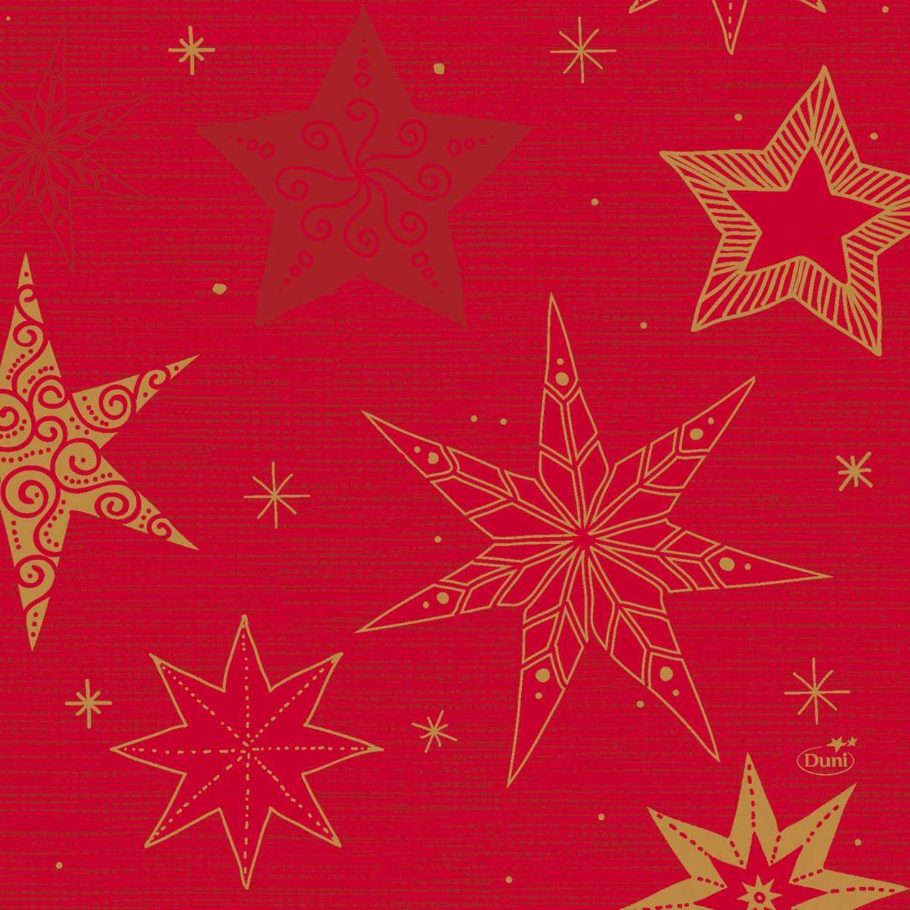 Christmas Star Paper Napkins Red 20pk 20 per pack