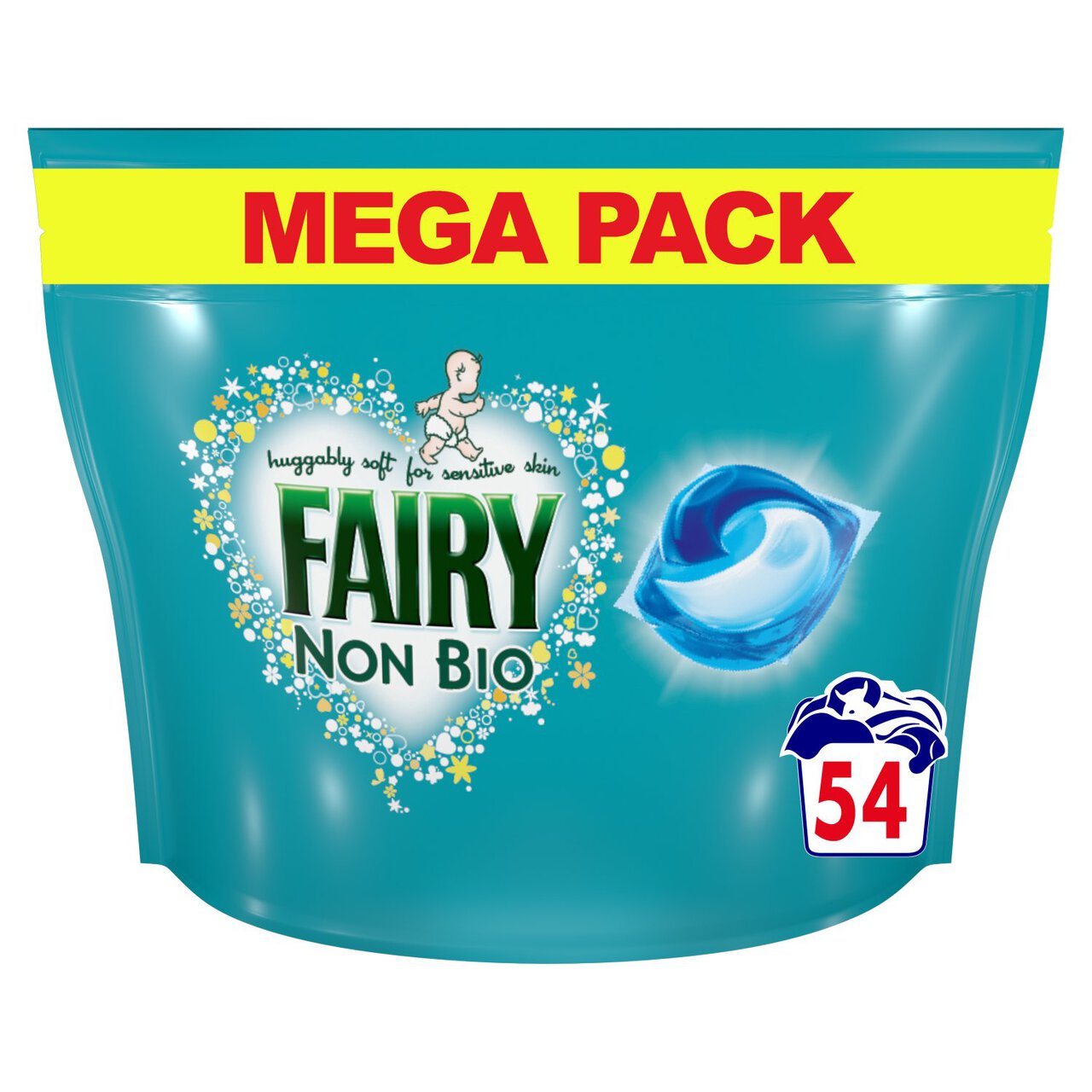 Fairy Non Bio Pods Washing Capsules Sensitive Skin 54 per pack