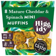 Higgidy 8 Cheddar & Spinach Mini Muffins 160g