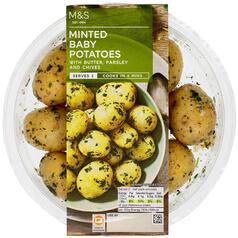 M&S Herby Minted Baby Potatoes 385g