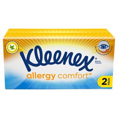 Kleenex Hayfever Allergy Comfort Facial Tissues - Twin Box 2 x 56 per pack