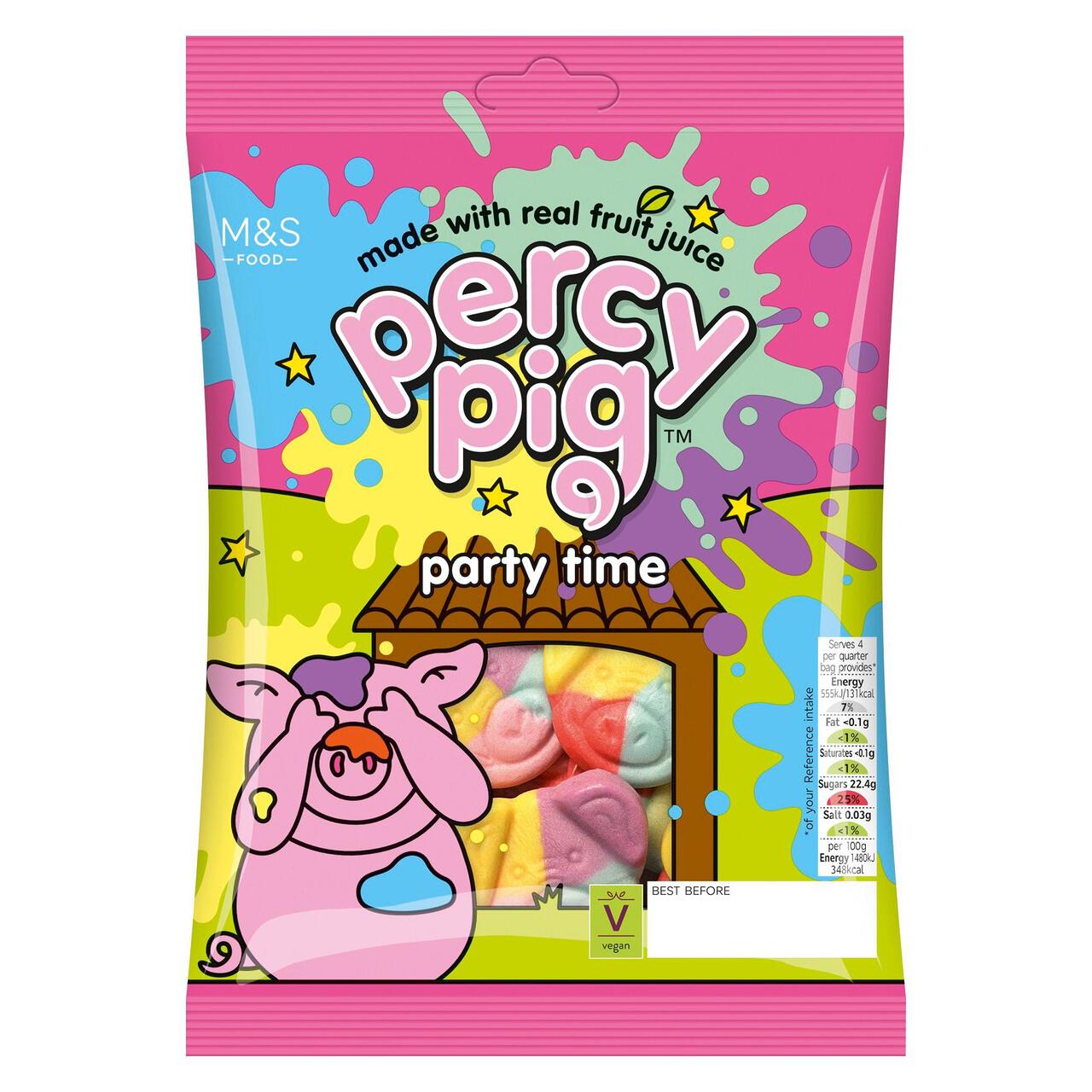 M&S Percy Pig Party Time Fruit Gums 150g | Zoom