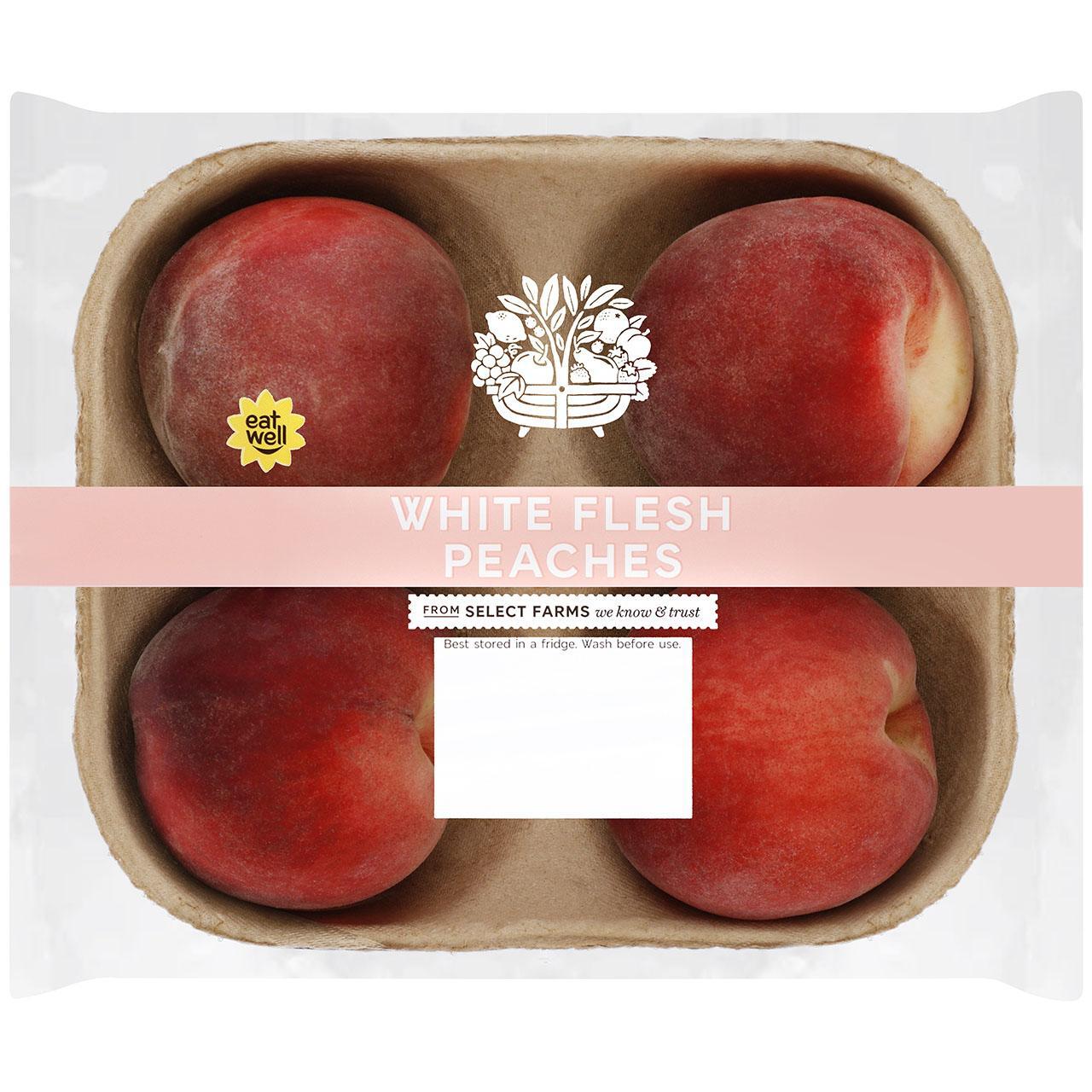 M&S Perfectly Ripe White Peaches 4 per pack
