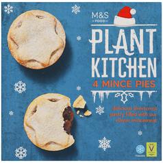 M&S Plant Kitchen 4 Lattice Topped Mince Pies 250g
