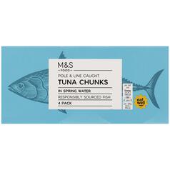 M&S Tuna Chunks in Spring Water 4 x 160g