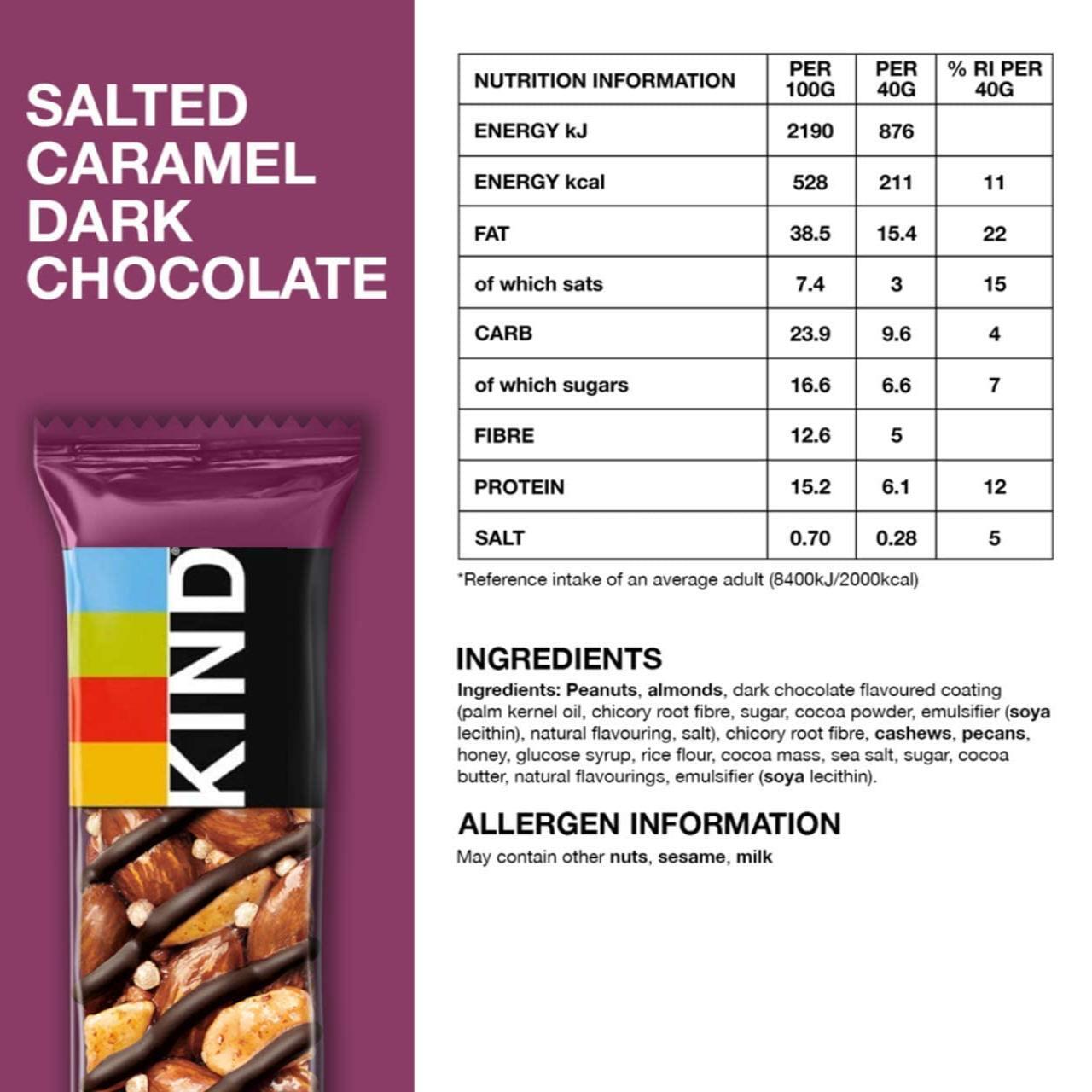 KIND Salted Caramel Dark Chocolate Snack Bar 40g