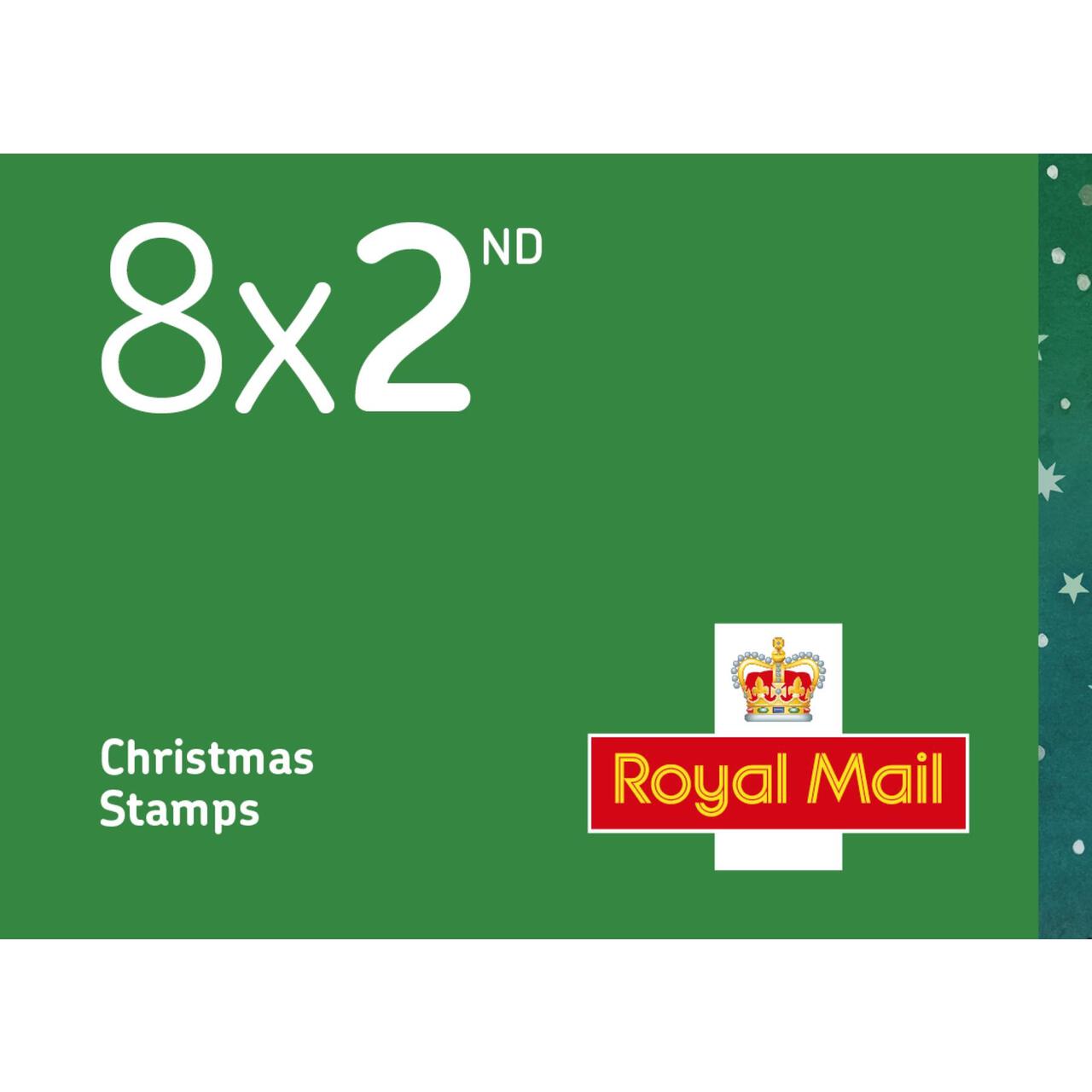 Christmas 2023 2nd Class Stamp Book 8 per pack