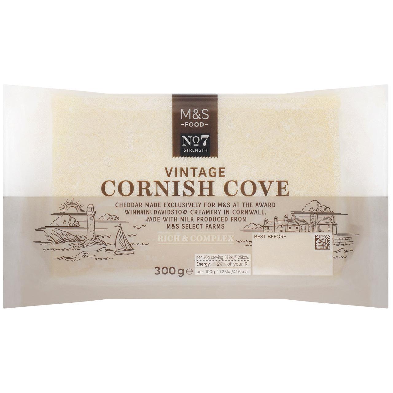 M&S Cornish Cove Vintage Cheddar Cheese 300g