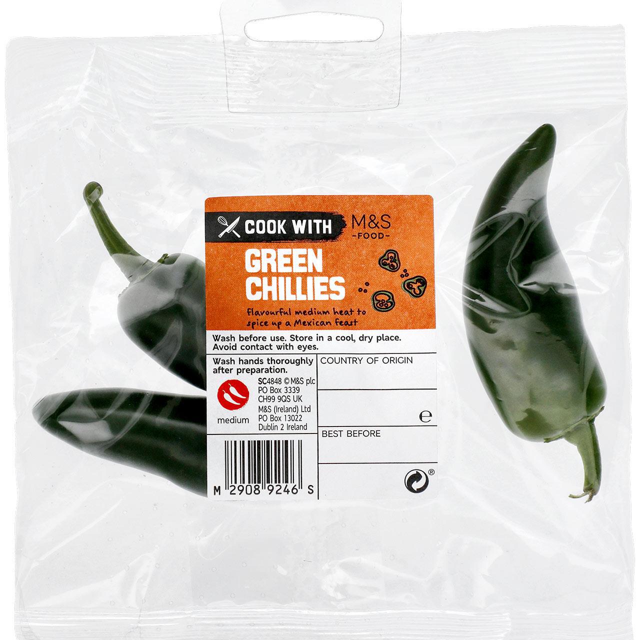 Cook With M&S Green Chillies 50g