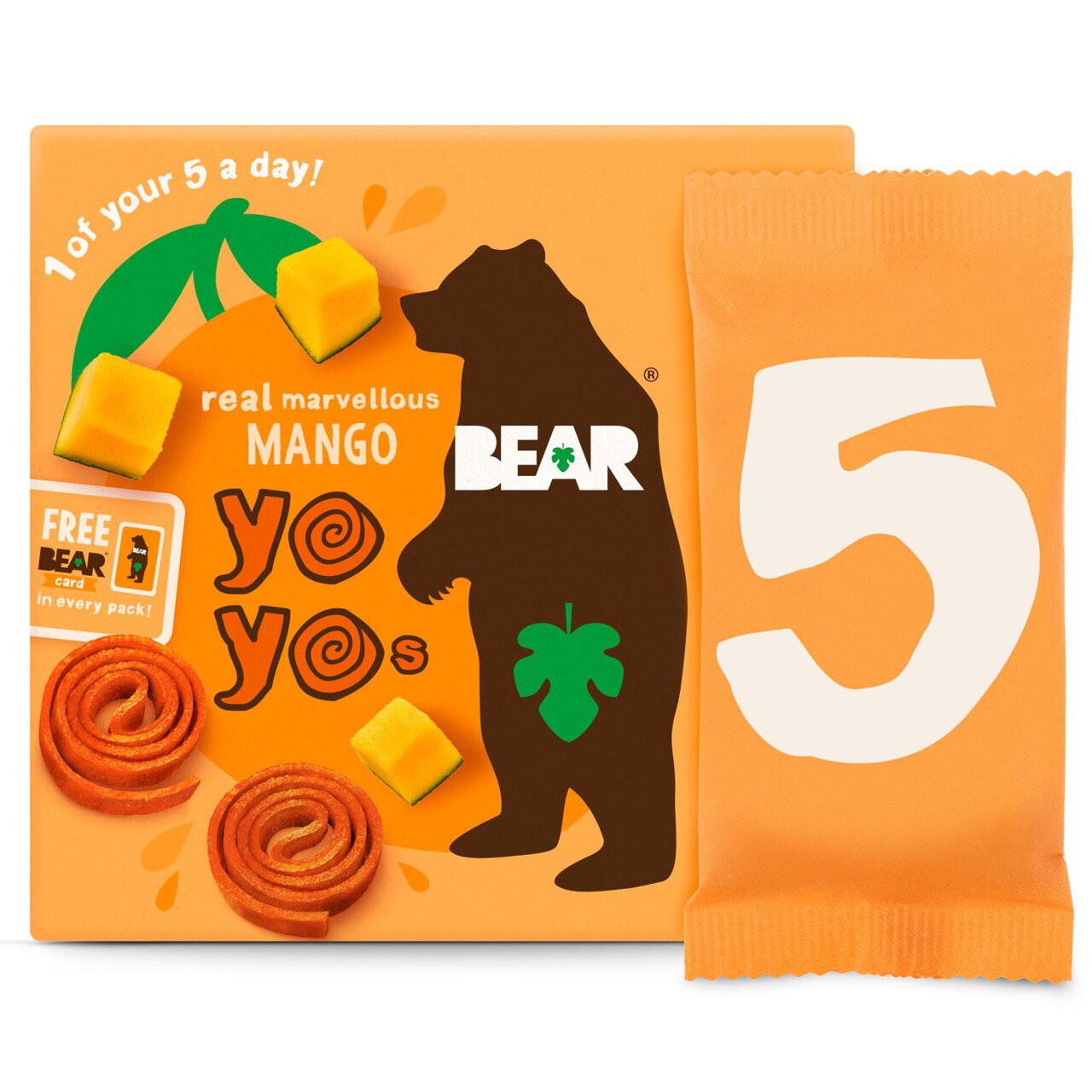 BEAR Fruit Yoyos Mango Multipack 5 x 20g