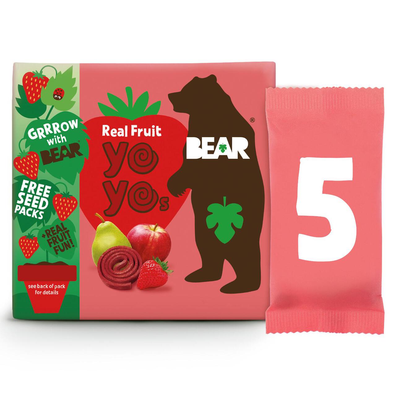 BEAR Fruit Yoyos Strawberry Multipack 5 x 20g