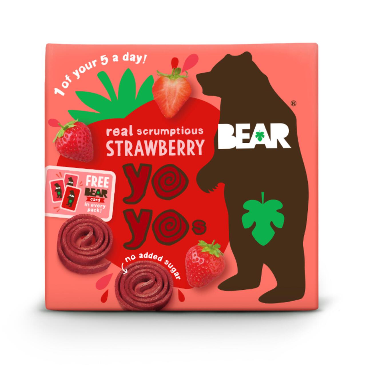 BEAR Fruit Yoyos Strawberry Multipack 5 x 20g