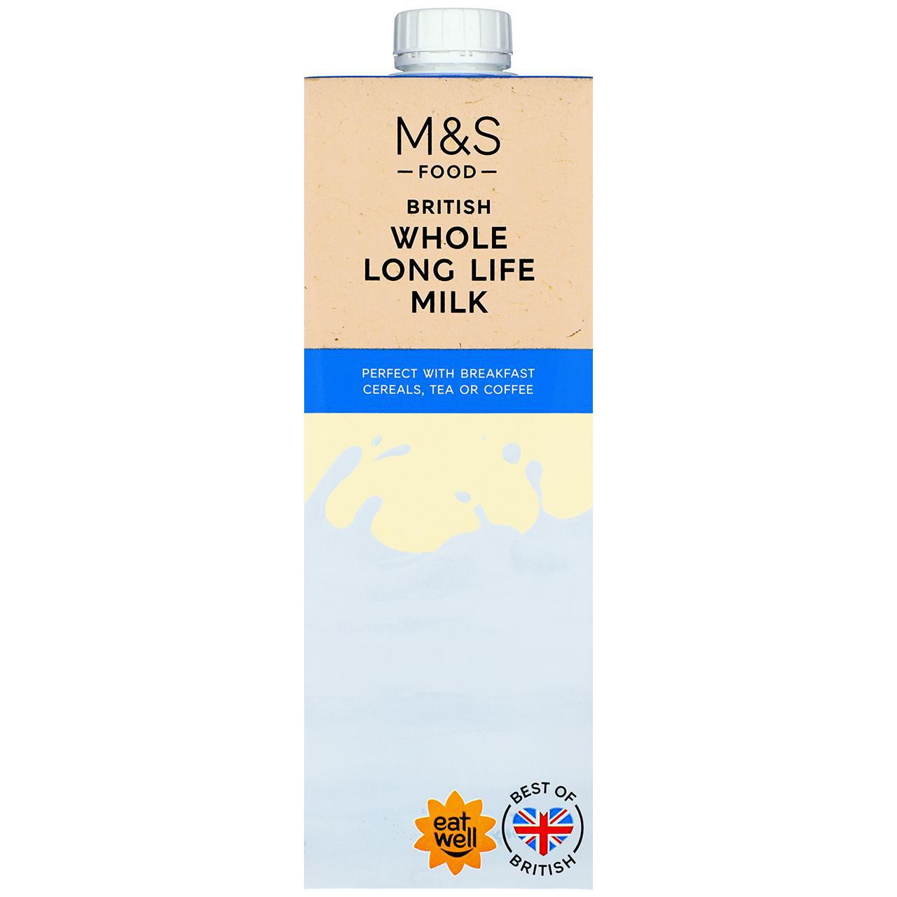 M&S British Whole Milk Long Life 1l