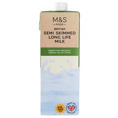 M&S British Semi Skimmed Milk Long Life 1l