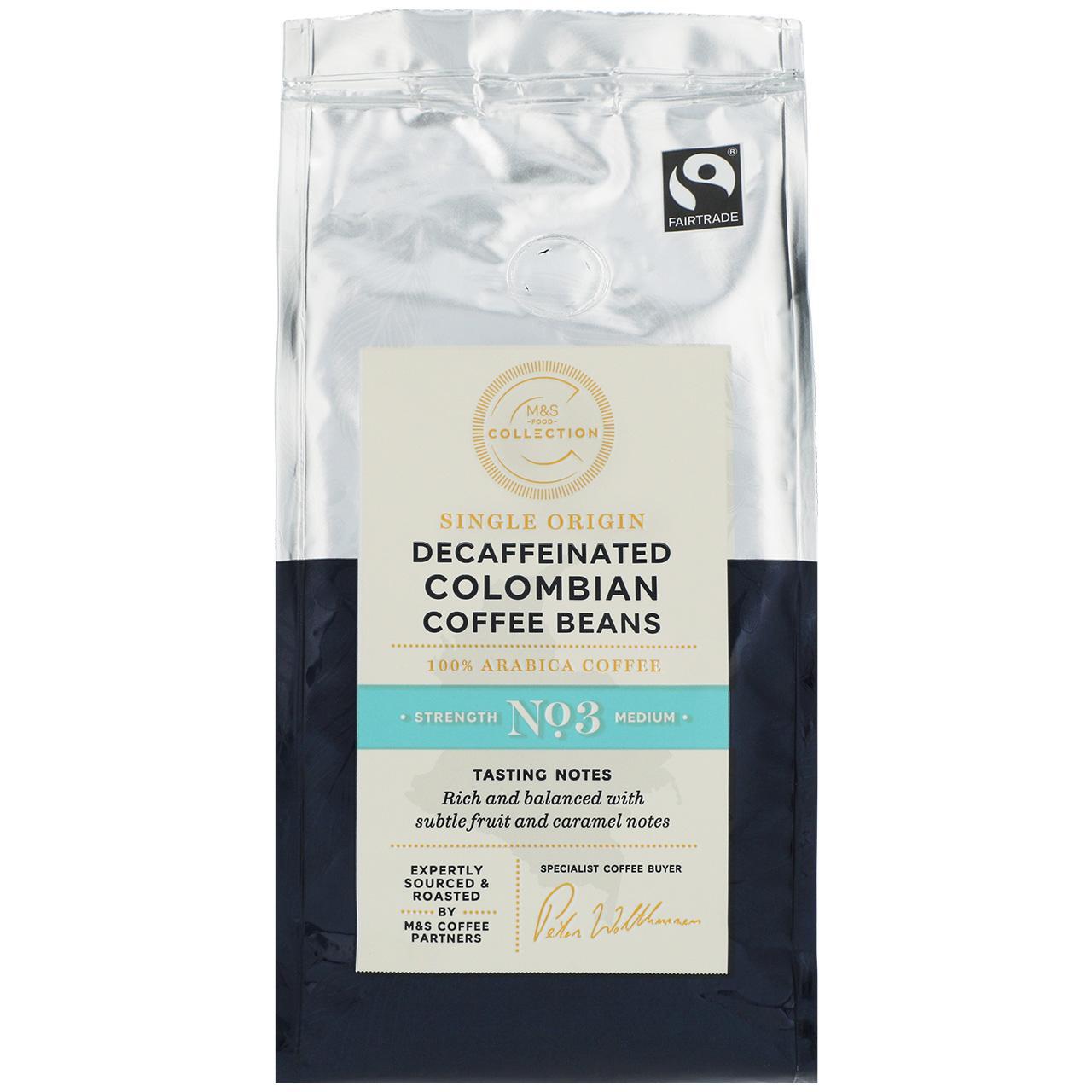 M&S Fairtrade Colombian Decaffeinated Coffee Beans 227g