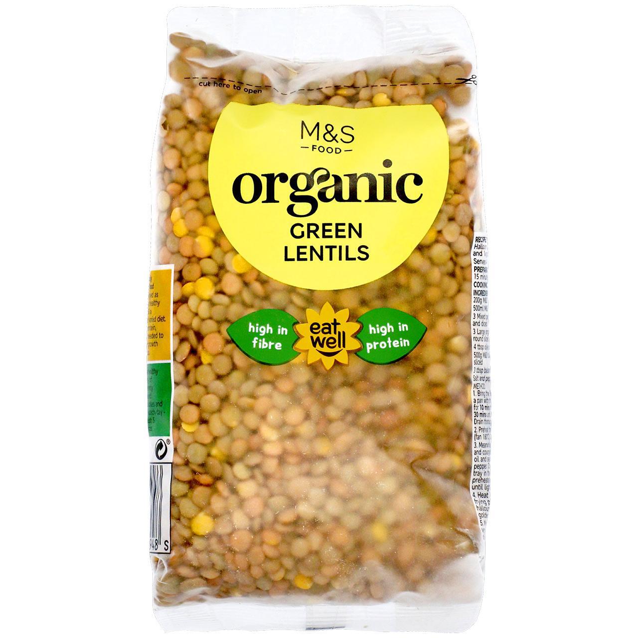 M&S Organic Green Lentils 500g