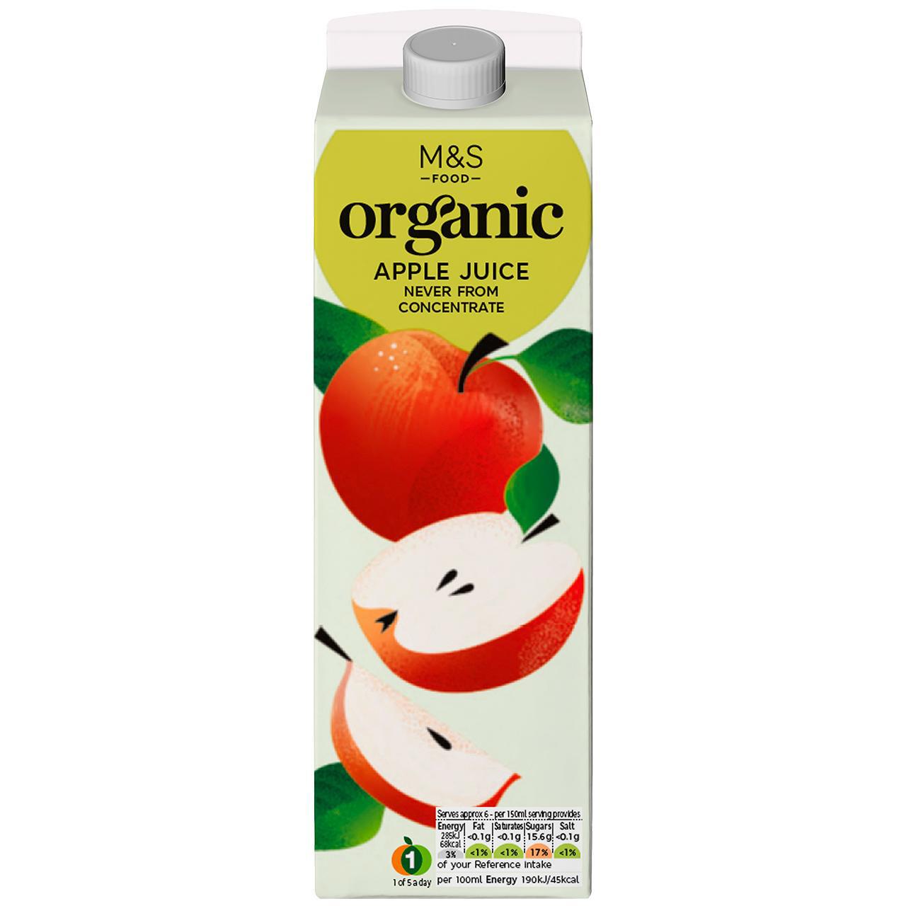 M&S Organic Apple Juice 1l