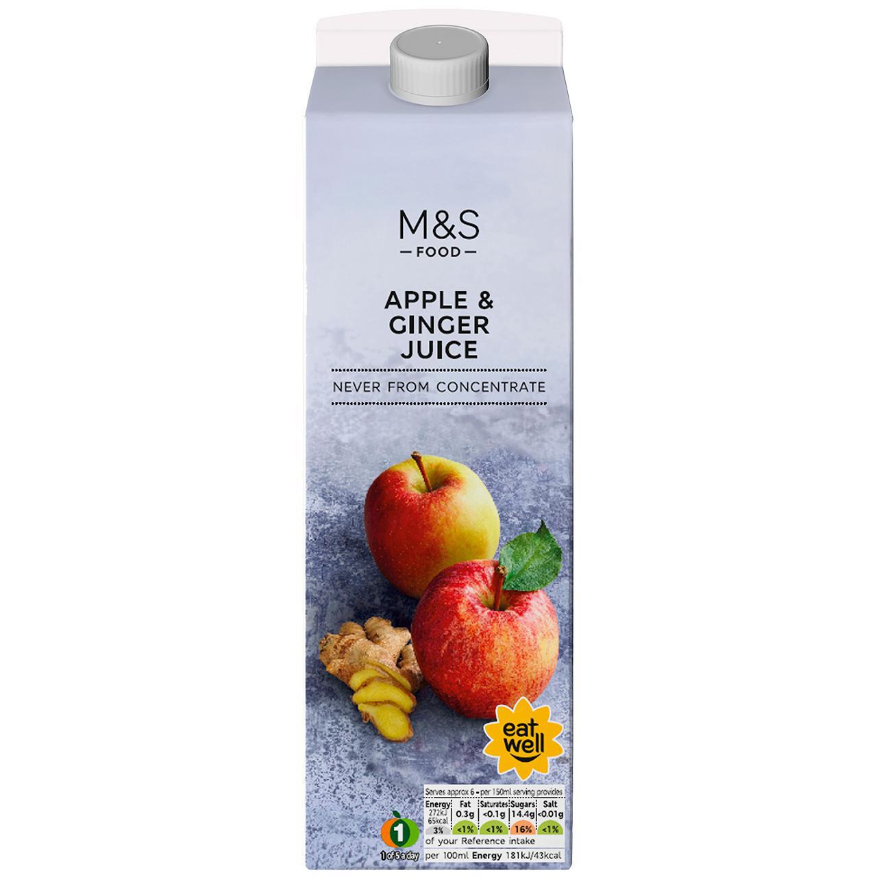 M&S Apple & Ginger Juice 1l