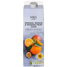 M&S Orange, Mango & Passion Fruit Juice 1l