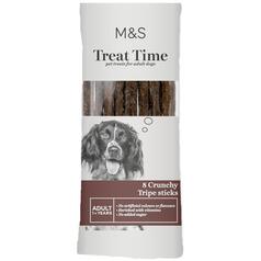 M&S 8 Tripe Dog Stick Treats 48g