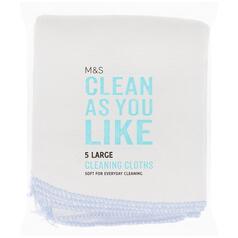 M&S Large Cleaning Cloths 5 per pack