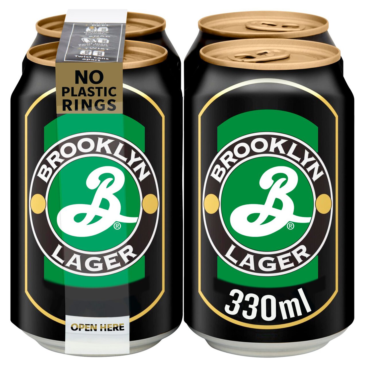 Brooklyn Lager Beer Cans 4 x 330ml