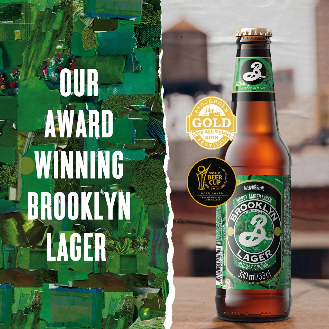 Brooklyn Lager Beer Cans 4 x 330ml
