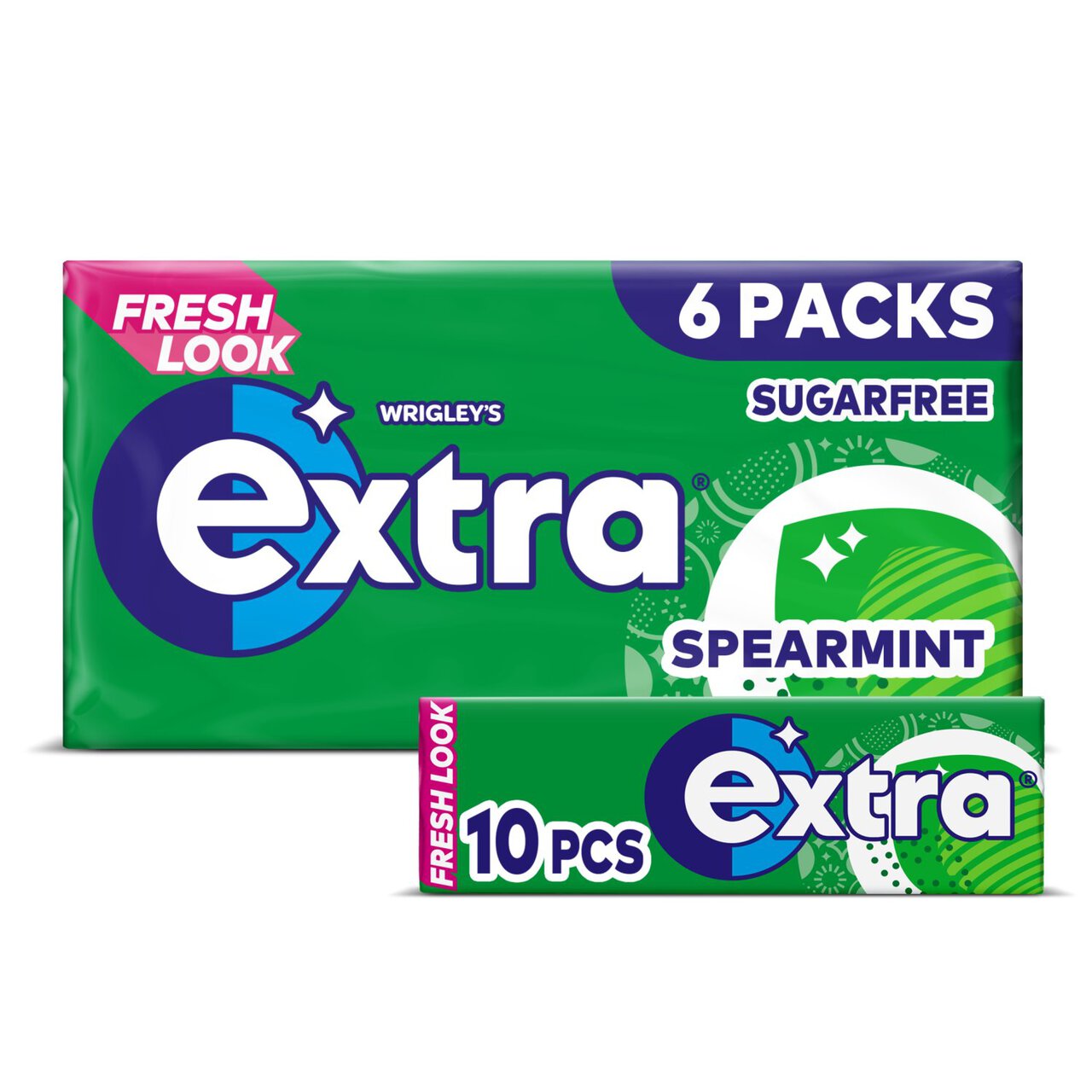 Extra Spearmint Sugarfree Chewing Gum Multipack 6 per pack