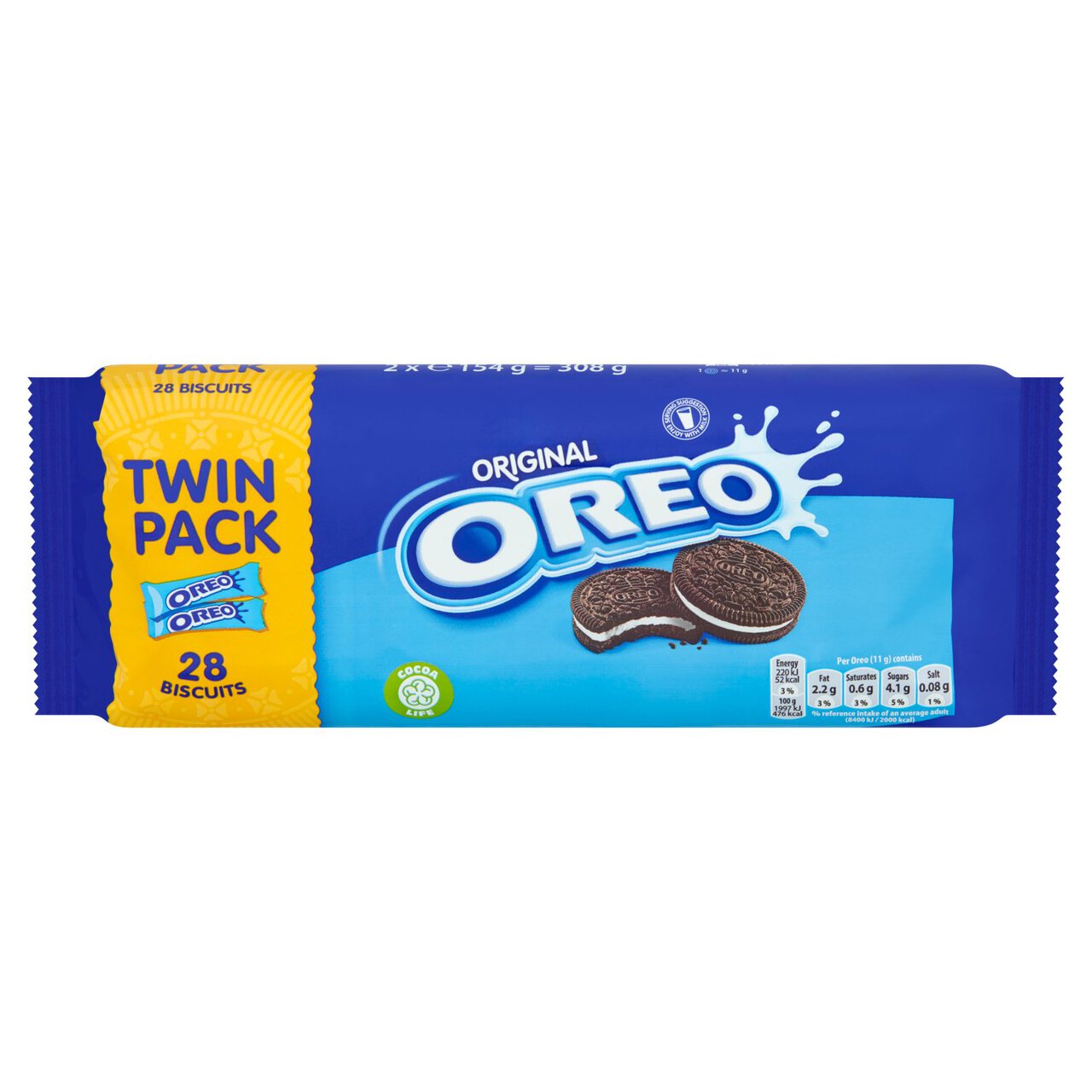 Oreo Chocolate Sandwich Biscuit Twinpack 308g