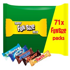 Mars, Twix, Bounty, Snickers, Milky Way Funsize Chocolate  Bars Party Bag 1.425kg