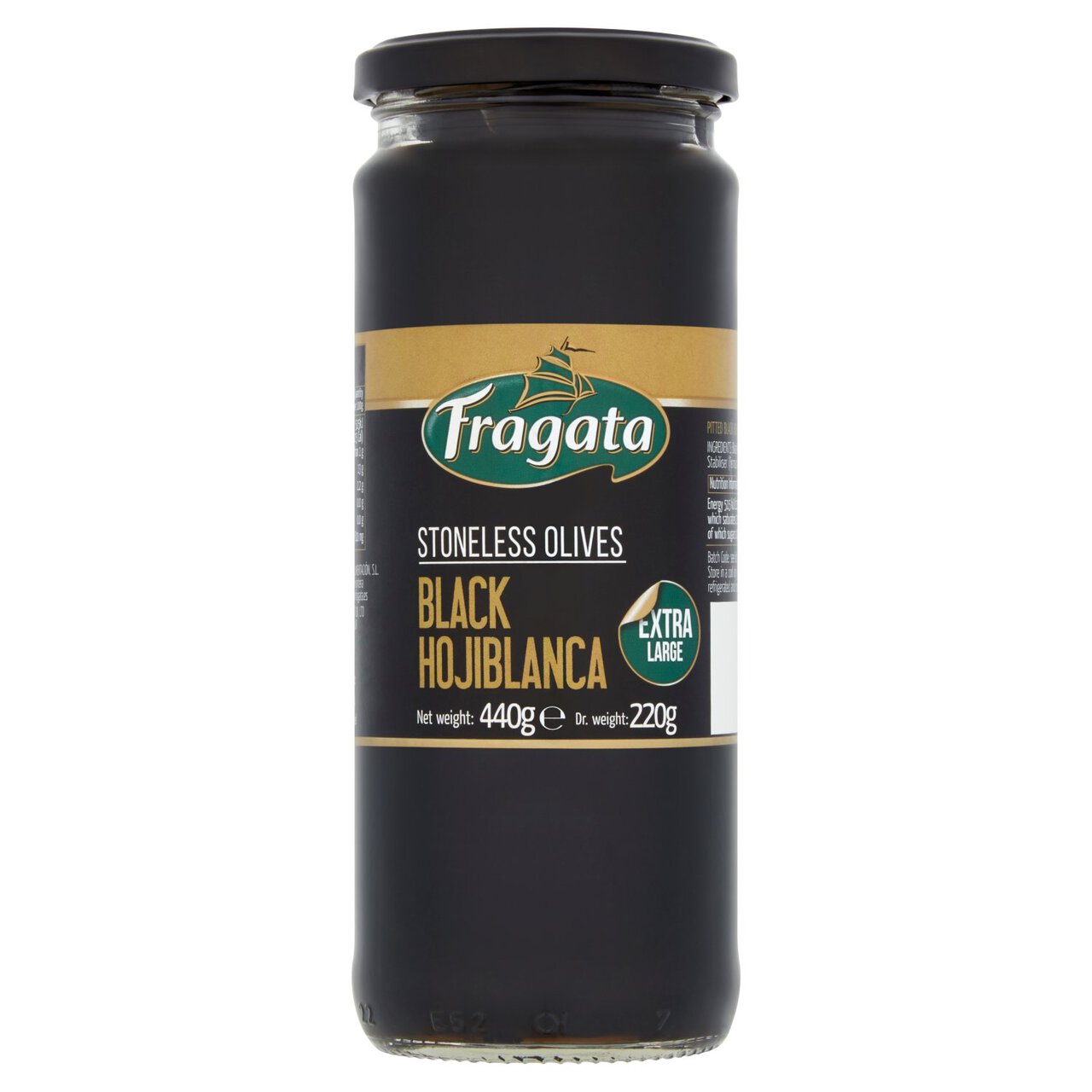Fragata Pitted Black Olives 440g