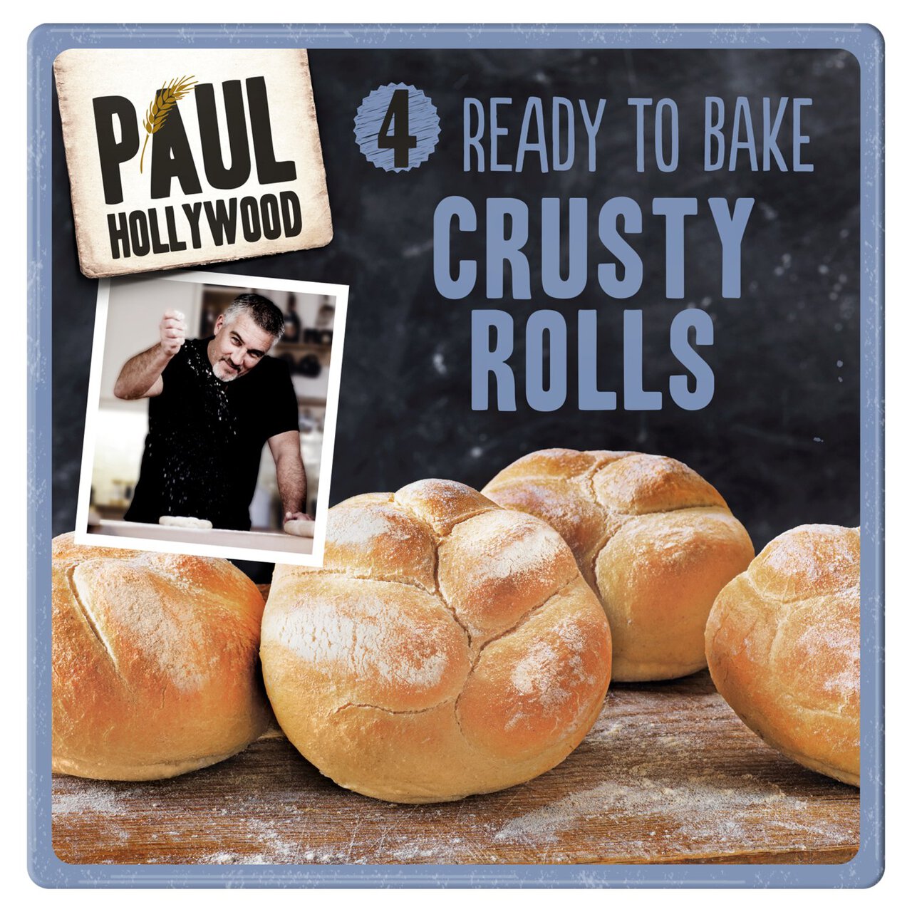 Paul Hollywood 4 Ready to Bake Crusty Rolls 4 per pack