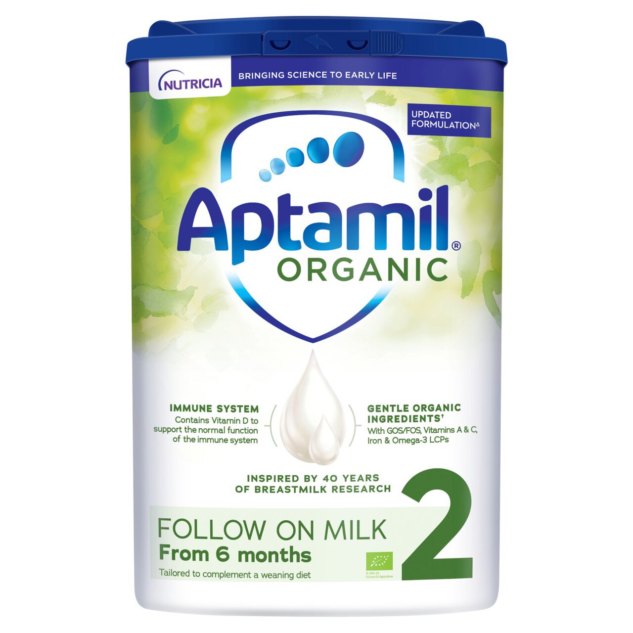 Aptamil Organic 2 Follow On Baby Milk Formula Powder 6-12 Months 800g