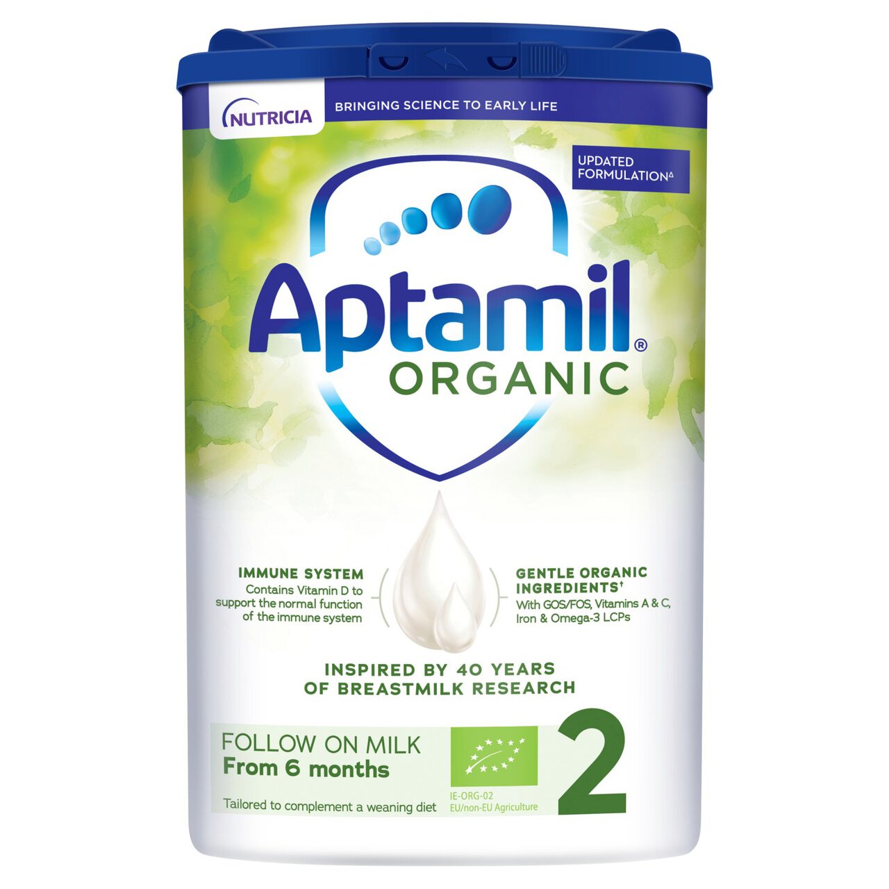 Aptamil Organic 2 Follow On Baby Milk Formula Powder 6-12 Months 800g