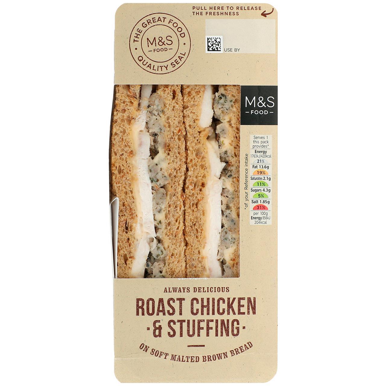 M&S Roast Chicken & Stuffing Sandwich
