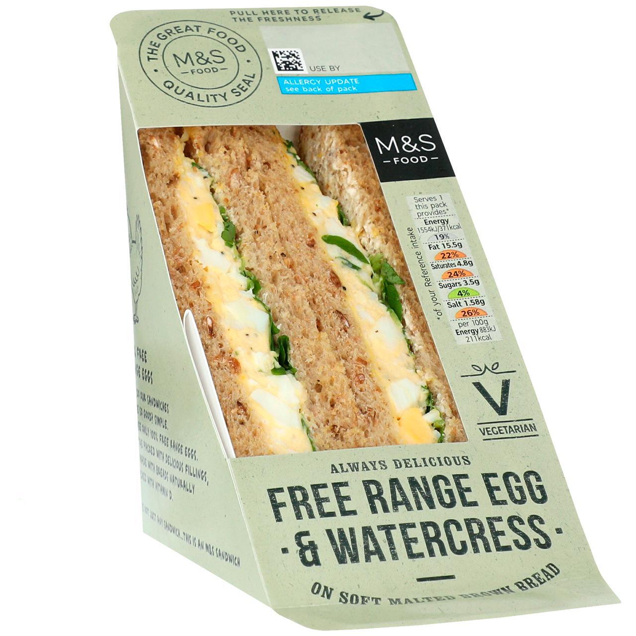M&S Free Range Egg & Watercress Sandwich