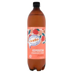 Nexba Naturally Sugar Free Strawberry & Peach Kombucha 1l