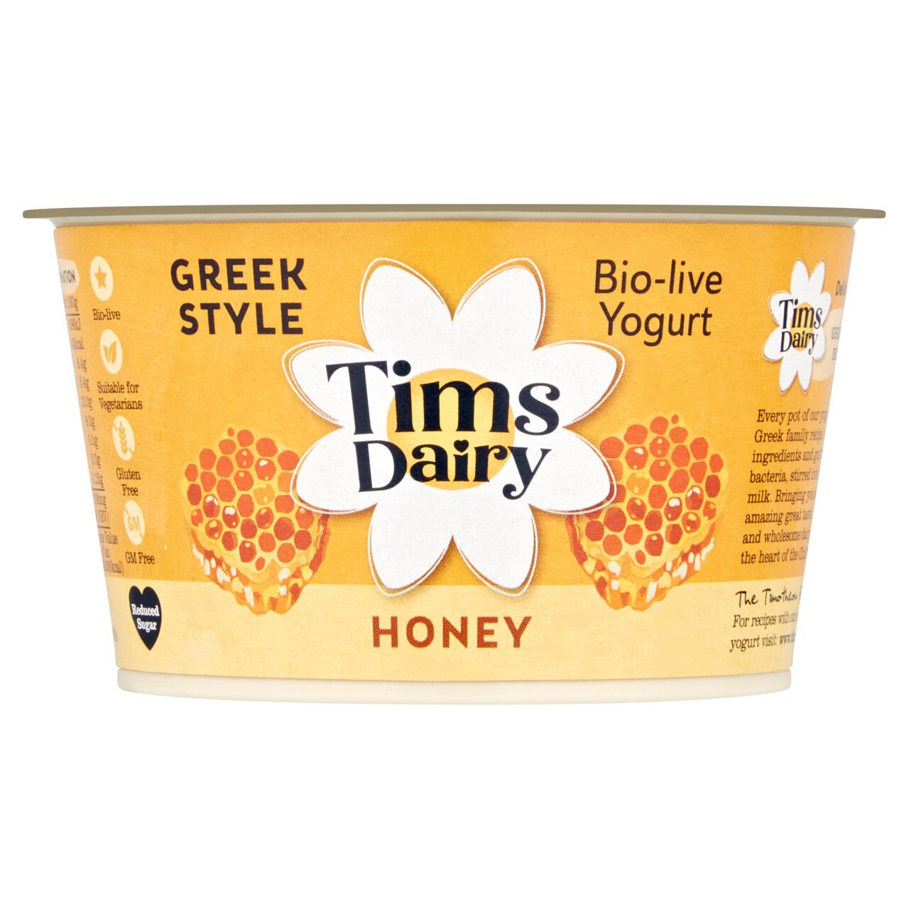 Tims Dairy Greek Style Yoghurt with Honey 175g