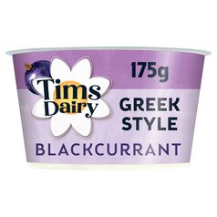 Tims Dairy Greek Style Yoghurt with Blackcurrant 175g