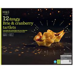 M&S 12 Brie & Cranberry Tartlets 252g