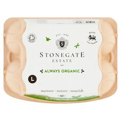 Stonegate Estate Organic Large Free Range Eggs 6 per pack