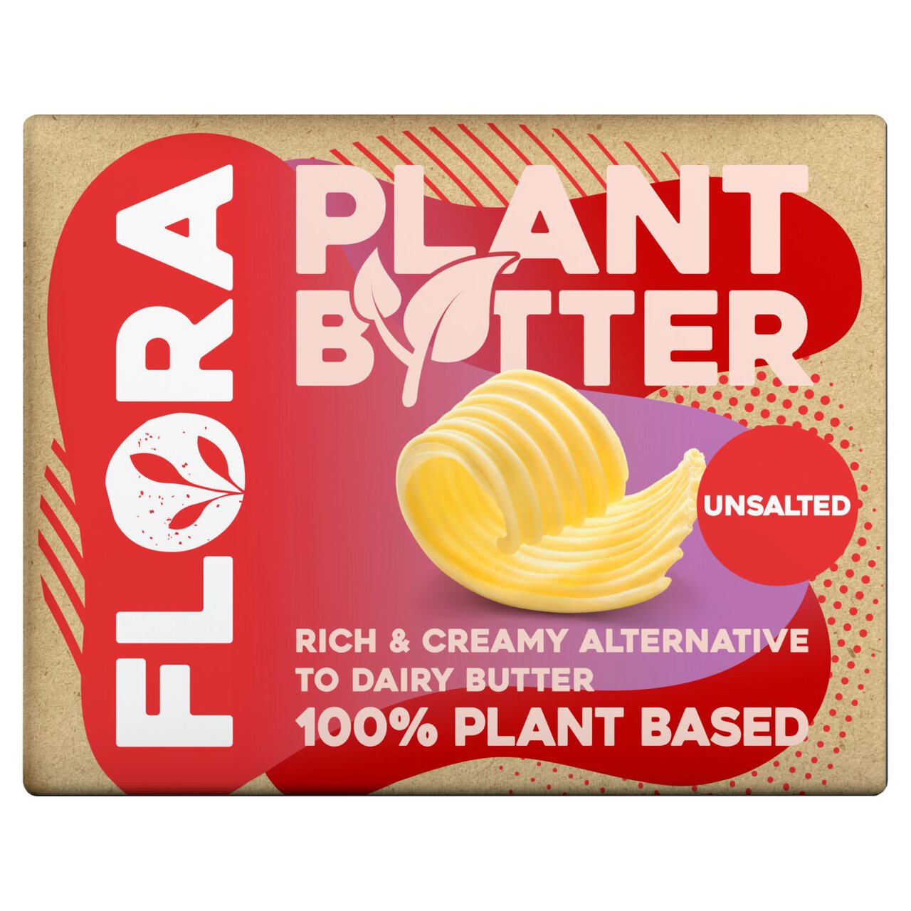 Flora Plant B+tter Unsalted Vegan Alternative to Butter 250g
