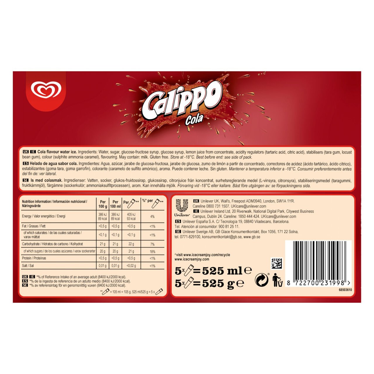 Calippo Cola 525ml