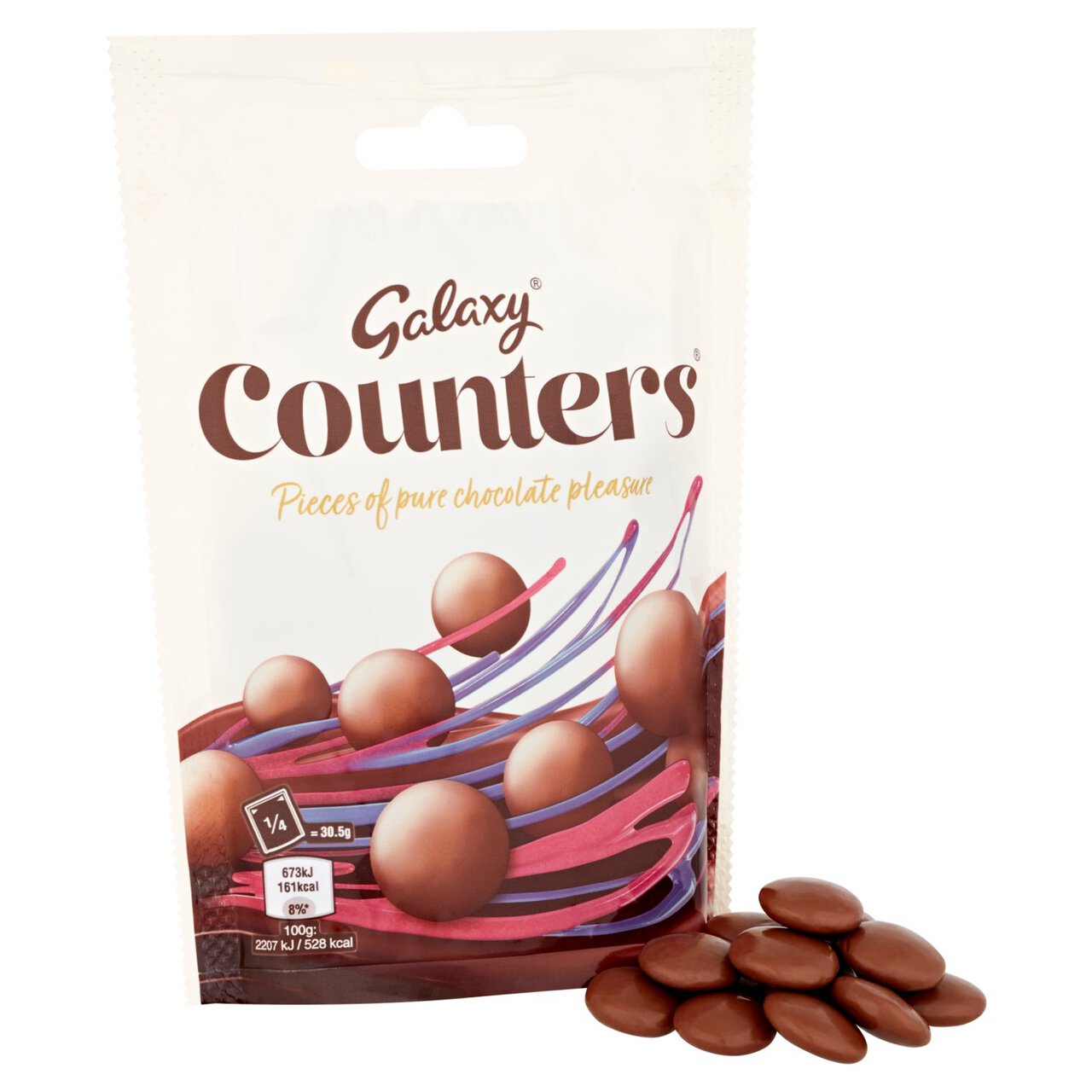 Galaxy Counters Milk Chocolate Buttons Pouch Bag 122g 122g