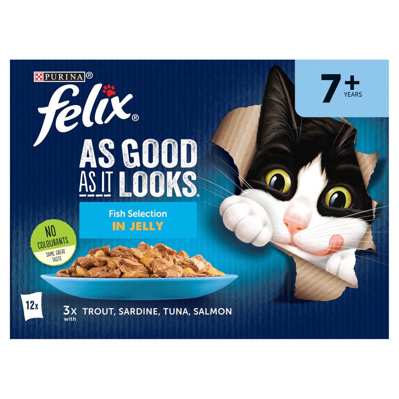 Felix As Good As It Looks Senior Cat Food Fish 12 x 100g