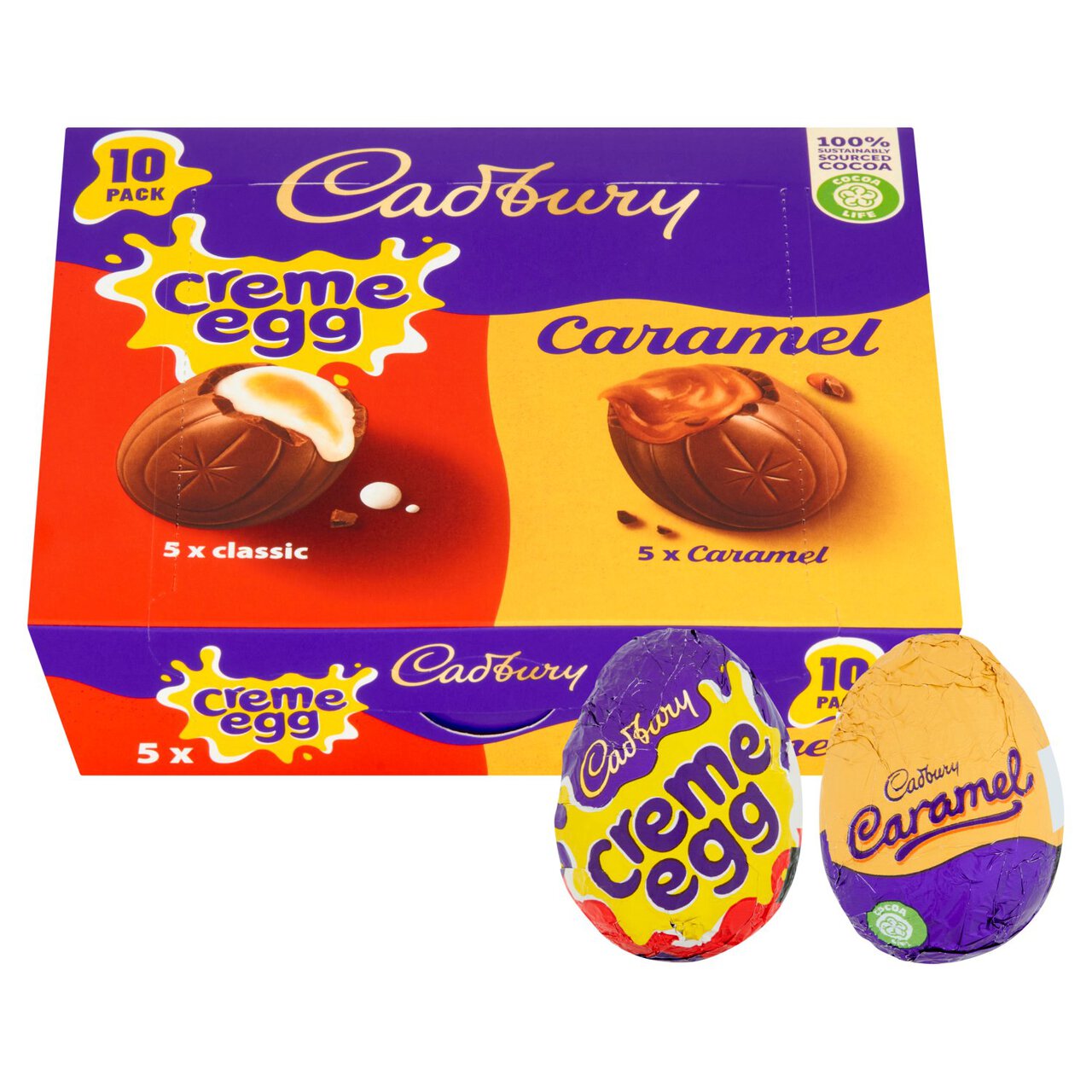 Cadbury Mixed Caramel & Creme Egg 10 Pack 400g